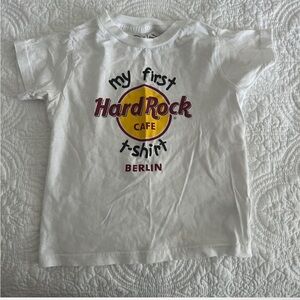 Hard Rock Cafe Baby Tee with Red and Yellow Logo